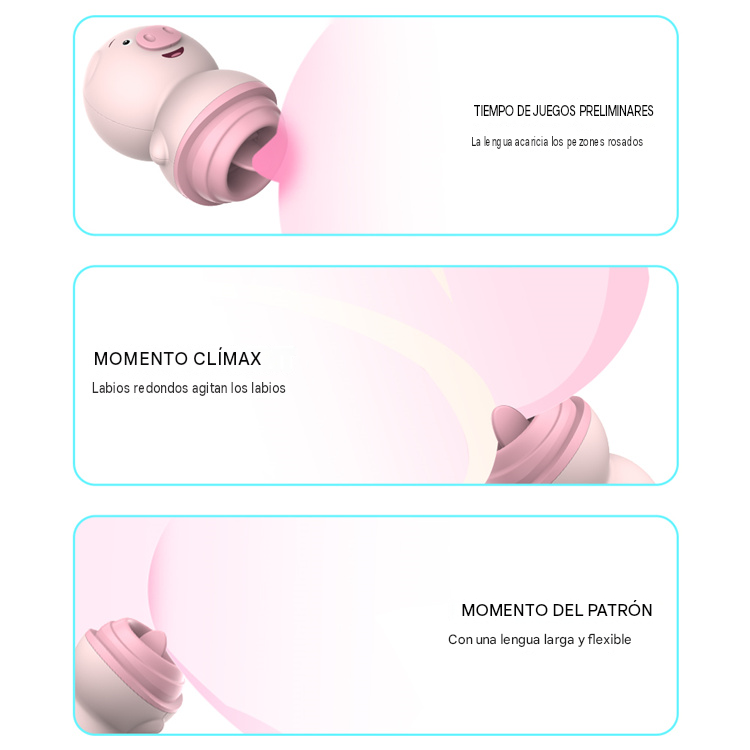 Vibrador Discreto Cochinito Con Lengua Vibradora. - Imagen 5