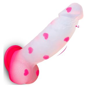 Dildo Consolador De Corazones Silicona 22cm