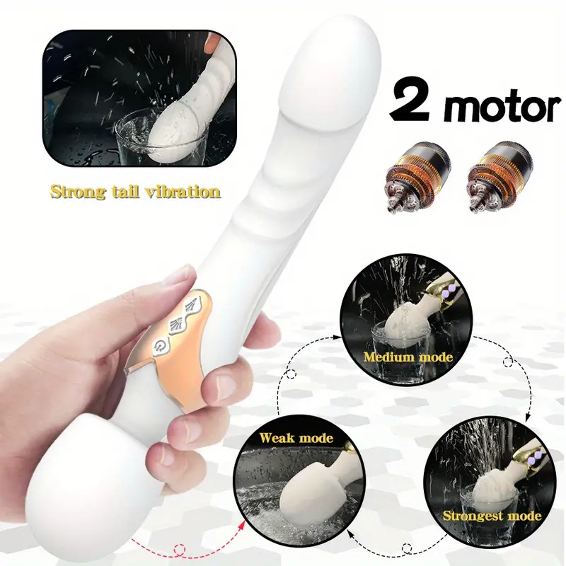 Vibrador Tipo Micrófono Doble Punta 25Cm - Imagen 3