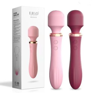 Vibrador Tipo Micrófono Doble Punta Premium Rosa 20Cm
