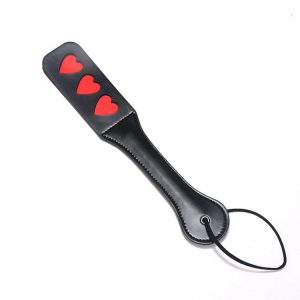 Paleta de azotes corazones cuero, Sado, BDSM,
