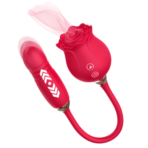 Flor Succionadora 2en1, vibrador punto G. Recargable.