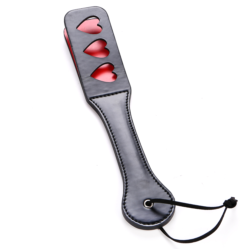 Paleta de azotes corazones cuero, Sado, BDSM, - Imagen 2