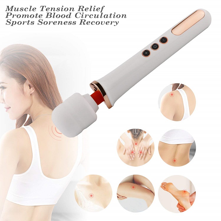 Vibrador Jumbo Blanco Recargable 32Cm