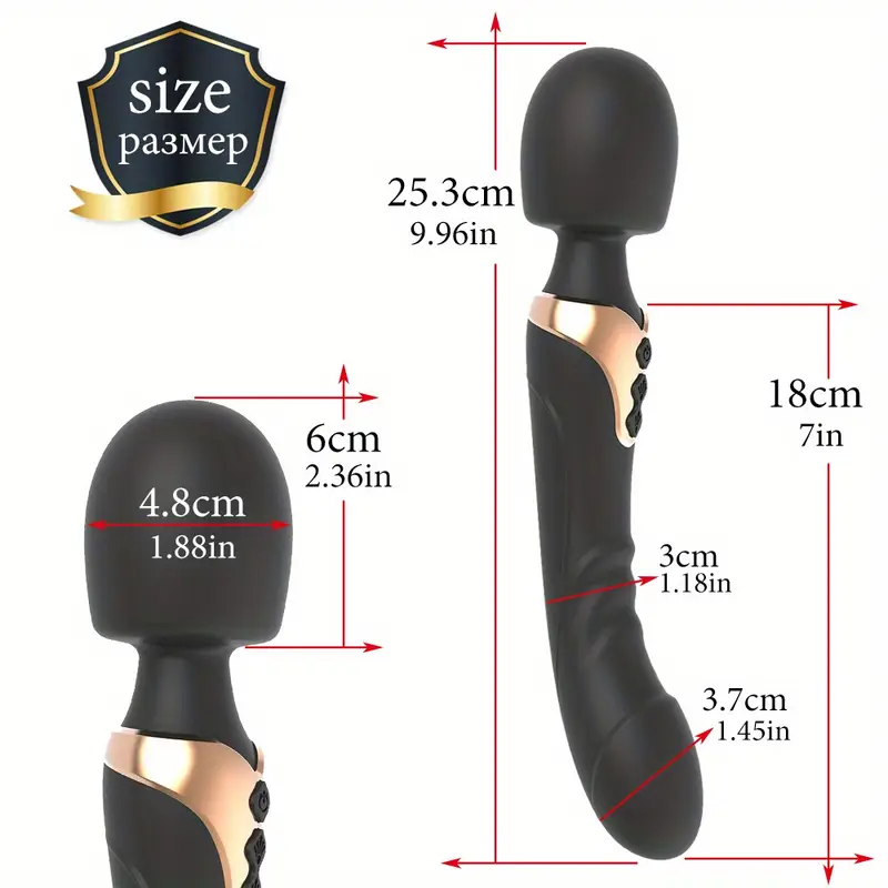 Vibrador Tipo Micrófono Doble Punta 25Cm - Imagen 4