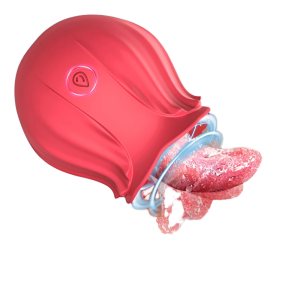 Vibrador Tipo Flor Con Lengua Lamedora y Estimuladora