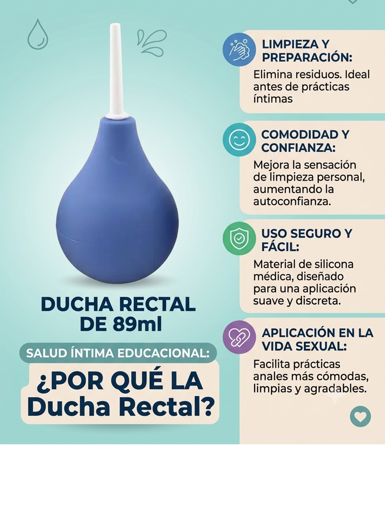 Ducha Anal (pera/enema) 89ml - Imagen 2