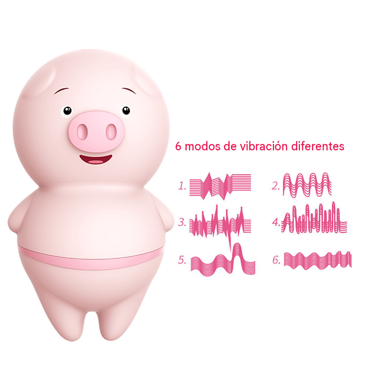 Vibrador Discreto Cochinito Con Lengua Vibradora. - Imagen 4