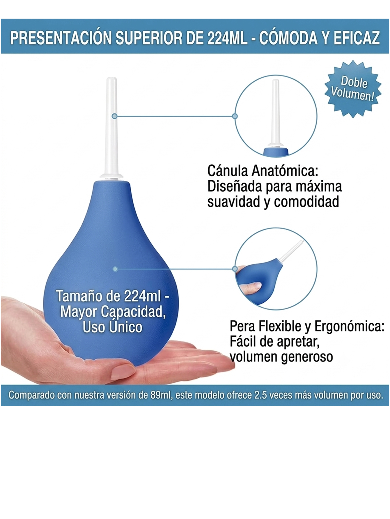 Ducha Anal (pera/enema) 224ml - Imagen 2
