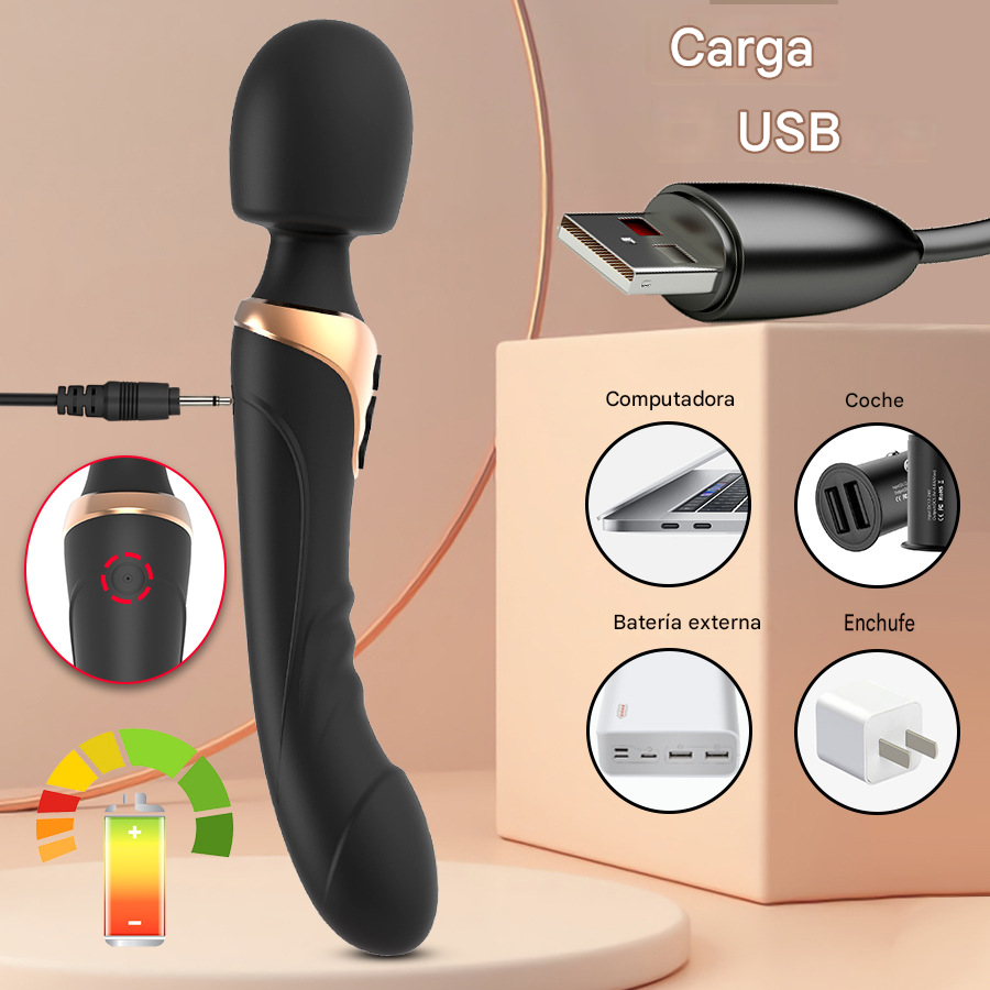 Vibrador Tipo Micrófono Doble Punta 25Cm - Imagen 2