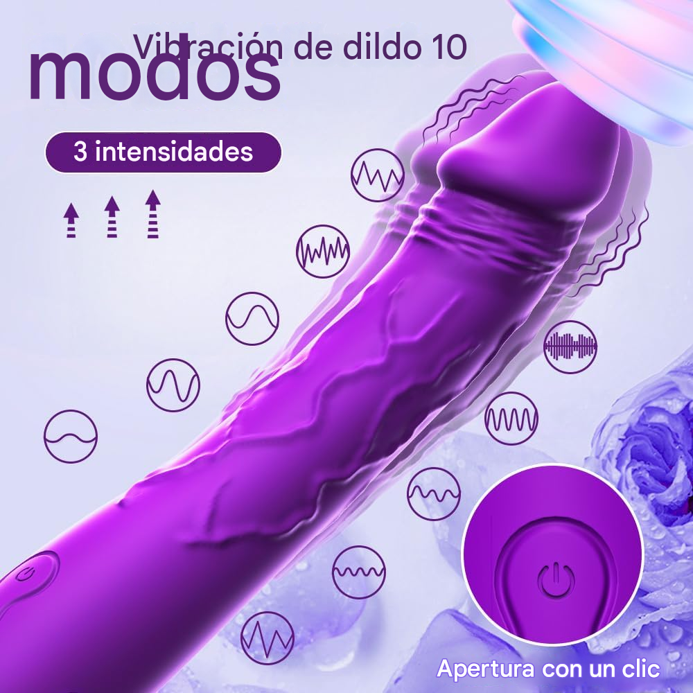 Vibrador Tipo Dildo 19.5Cm Recargable 10 Modos - Imagen 6