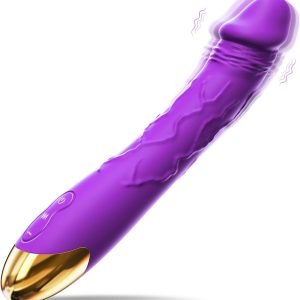 Vibrador Tipo Dildo 19.5Cm Recargable 10 Modos